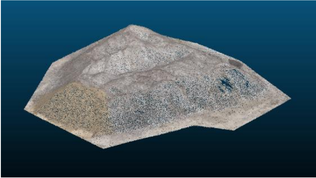 Rendered stockpile surface